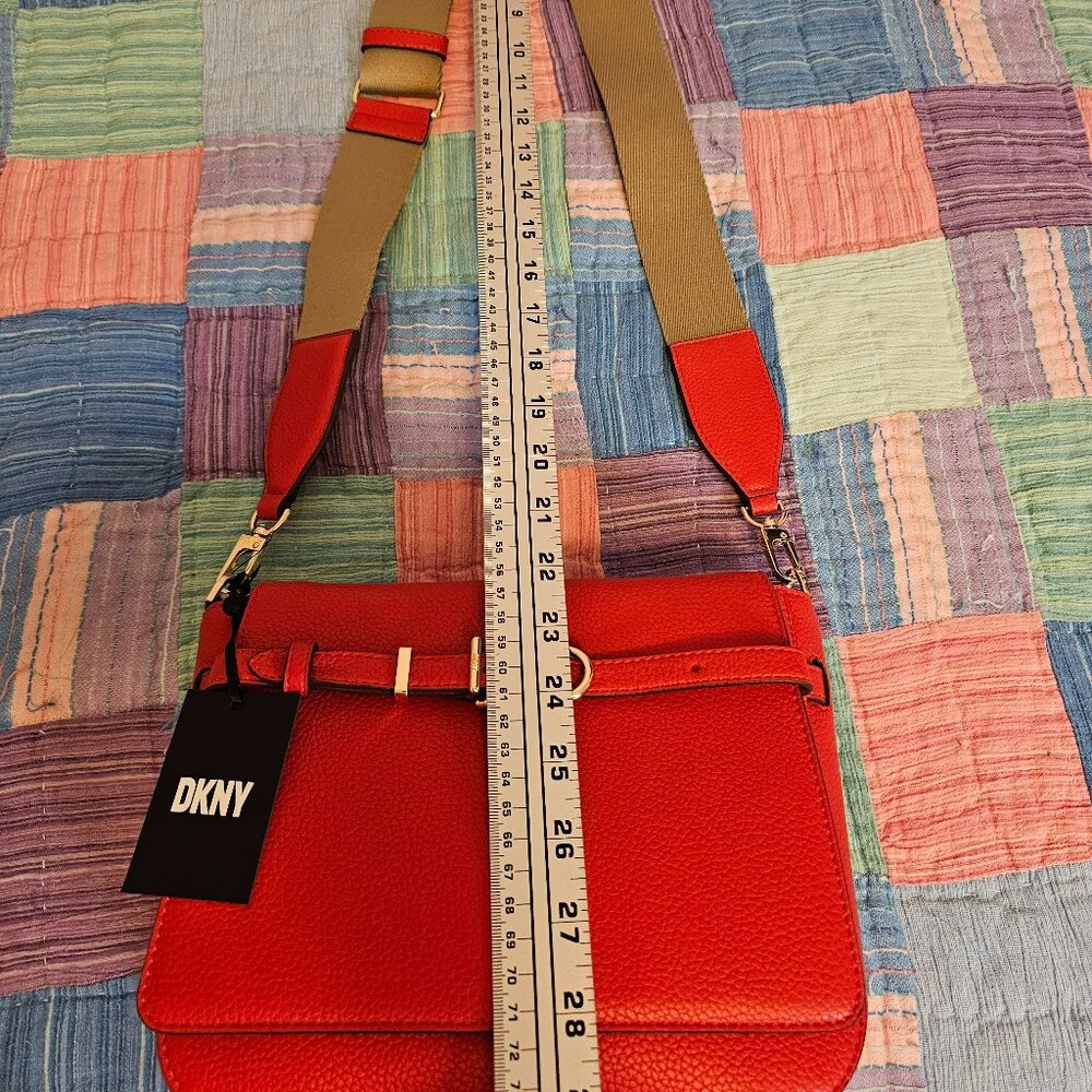 DKNY Penelope Small Flap Crossbody - Chili, NWT - Picture 4 of 10